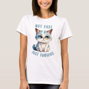 Camiseta Fiery Feline Spirit - Diseño de gato enfurecido