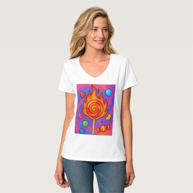 Camiseta Fiery Lollipop (Anverso completo)