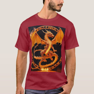 Camiseta Fiery Ouroboros Dragon T-Shirt