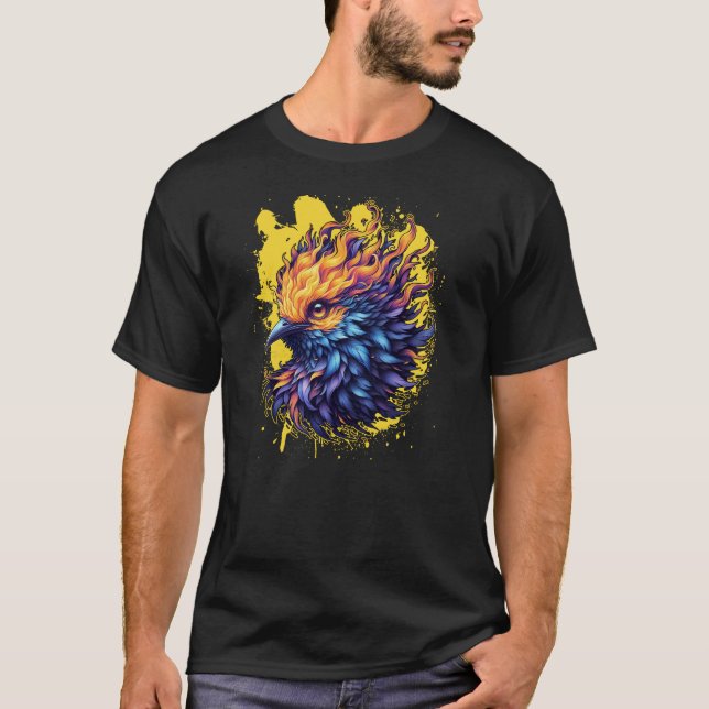 Camiseta Fiery Phoenix Bird Art (Anverso)