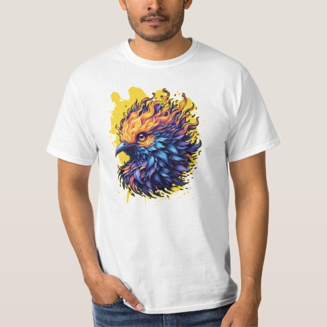 Camiseta Fiery Phoenix Bird Art (Anverso)