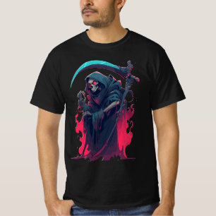 Camiseta Fiery Reaper's Scythe, Death The Grim Reaper