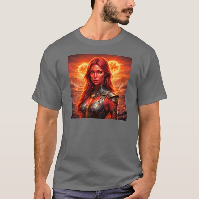 Camiseta ¡Fiery Redhead en un planeta en llamas! (Anverso)