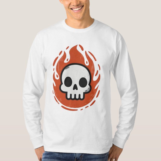 Camiseta Fiery Skull Emblem (Anverso)