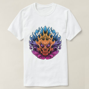 Camiseta Fiery Skull Mandala