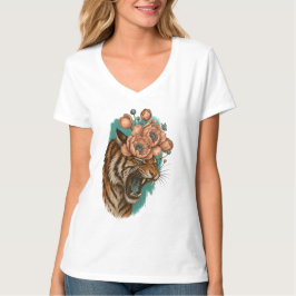Camiseta Fiery Tiger Bloom