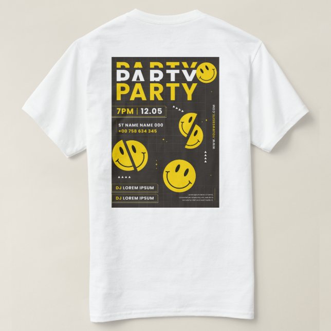 CAMISETA FIESTA (Reverso del diseño)