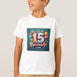 Camiseta Fiesta 15 de la celebración de cumpleaños de niños