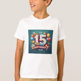 Camiseta Fiesta 15 de la celebración de cumpleaños de niños