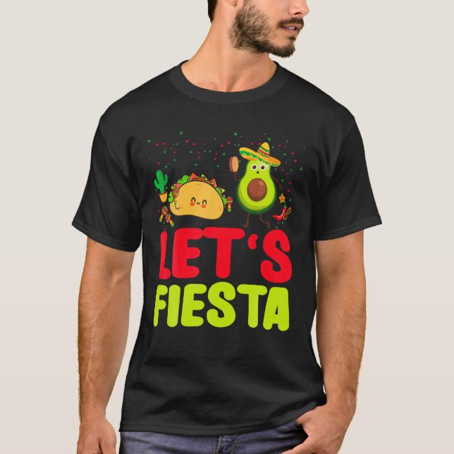 Camiseta Fiesta Aguacate y Tacos Cinco De Mayo Mexic (Anverso)