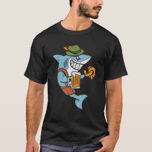 Camiseta Fiesta alemana de Oktoberfest Tiburón Divertido Ho