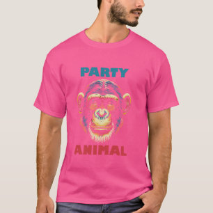 Camiseta Fiesta Animal Chimpanzee Monkey Ape Gorilla Orangu