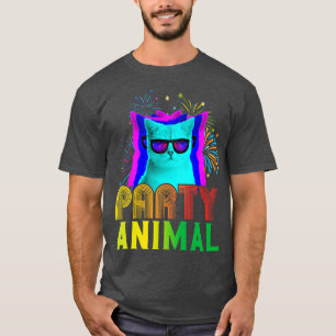 Camiseta Fiesta Animal Funny Fiesta Cat Colorful Graphic De