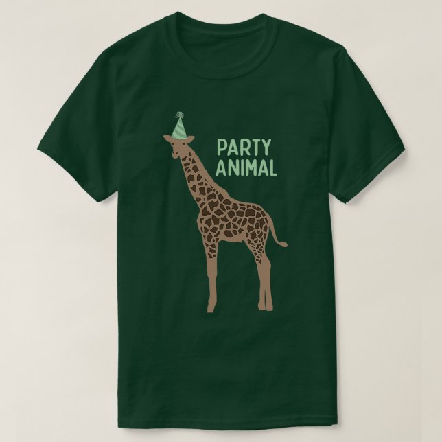 Camiseta Fiesta Animal Giraffe Dullish Giraffe (Diseño del anverso)