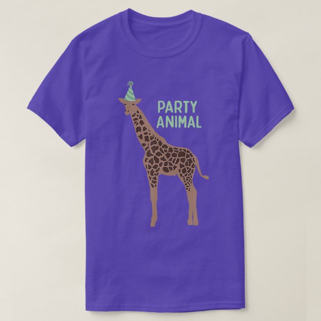 Camiseta Fiesta Animal Giraffe Giraffe Giraffe (Diseño del anverso)
