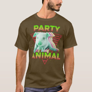 Camiseta FIESTA ANIMAL Gracioso Cerdo Lover Chicas Niños Fa