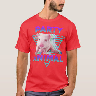 Camiseta FIESTA ANIMAL Gracioso Cerdo Lover Chicas Niños Fa