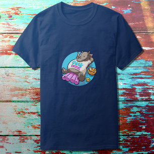 Camiseta Fiesta Animal Gracioso Rinoceronte Personalizado d