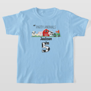 Camiseta Fiesta Animales 5º cumpleaños Granja Animal