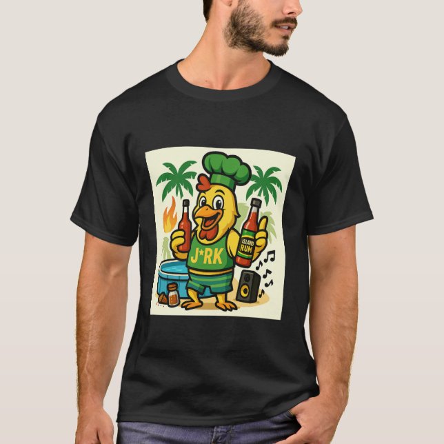 Camiseta Fiesta Anual de Pollo Jerk (Anverso)