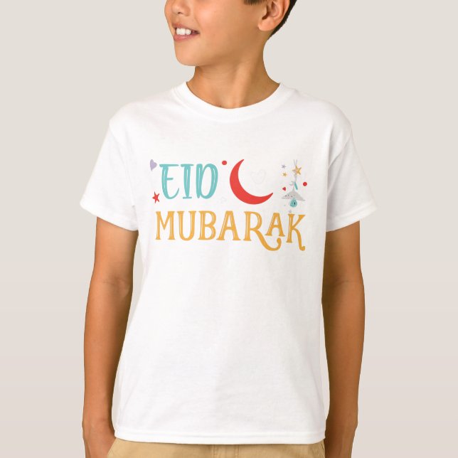 Camiseta Fiesta árabe musulmana Eid Al-Fitr, Adha Mubarak (Anverso)