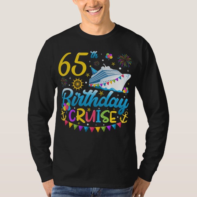 Camiseta fiesta B-Day Cruise 65th Birthday Manga larga (Anverso)