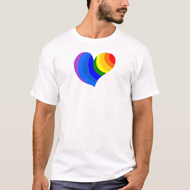 Camiseta Fiesta blanco "Rainbow Heart" Tee (Anverso)