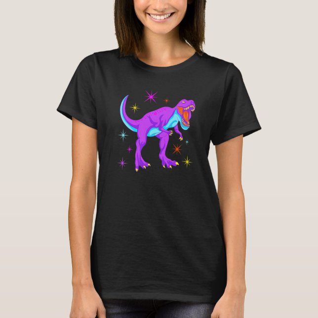 Camiseta Fiesta brillante Dinosaurio Neon Lights Fiesta (Anverso)