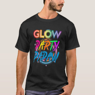 Camiseta Fiesta brillante Papaw Paint Splatt Efecto Glow Pa