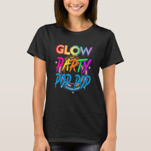 Camiseta Fiesta brillante Pop Pop Paint Splatt Efecto Glow 