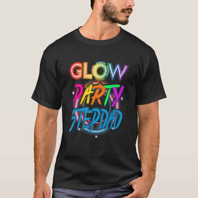 Camiseta Fiesta brillante Stepdad Paint Splatt Efecto Glow  (Anverso)
