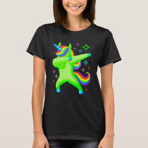 Camiseta Fiesta brillante Unicorn Escuadrón de luces de neó