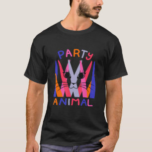 Camiseta Fiesta Cat Animal Party favorece a la Fiesta gráfi