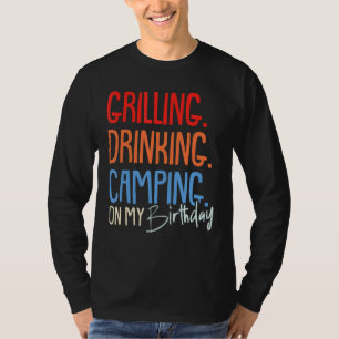 Camiseta Fiesta Ce de Camping de Beber de Grill Camper de C