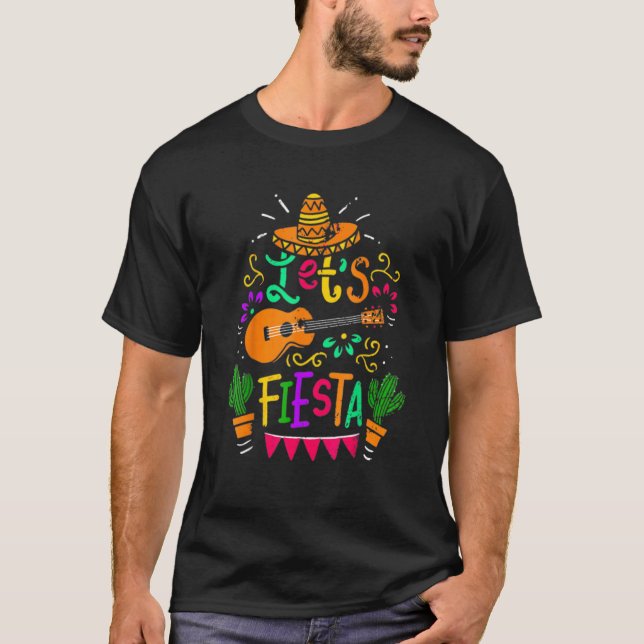 Camiseta Fiesta Cinco De Mayo Fiesta Guitarra Mexicana (Anverso)