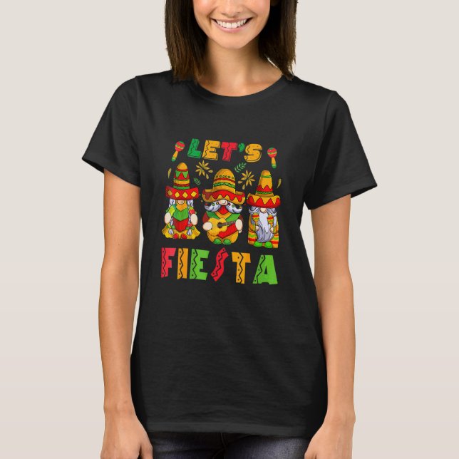 Camiseta Fiesta Cinco De Mayo Gnomes Mexicanos Pa (Anverso)