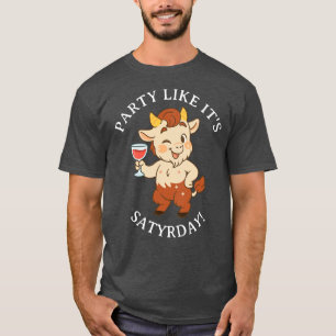Camiseta Fiesta como la mitología del satírico satírico