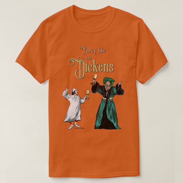 Camiseta Fiesta como la versión de Dickens Scrooge (Diseño del anverso)