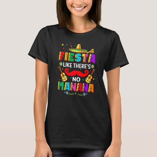 Camiseta Fiesta como no hay cinco de guitarra mexicana mana (Anverso)
