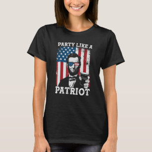 Camiseta Fiesta Como Patriota 4 De Julio Abraham Lincoln D