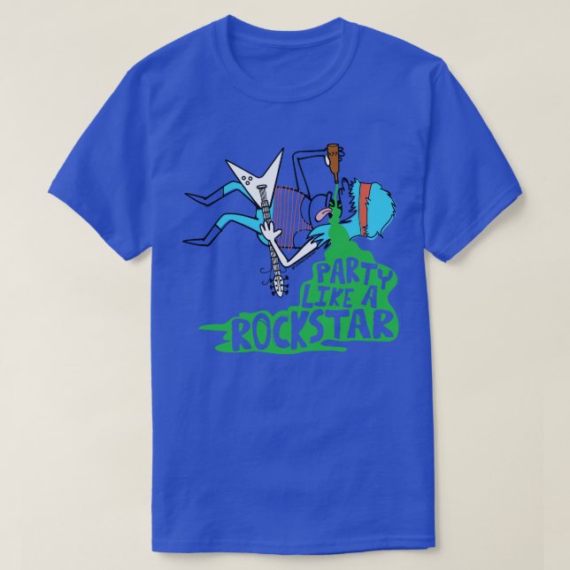 CAMISETA FIESTA COMO ROCKSTAR (Diseño del anverso)