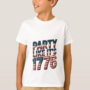 Camiseta Fiesta Como Si Fuera 1776, 4 De Julio, Bandera De 