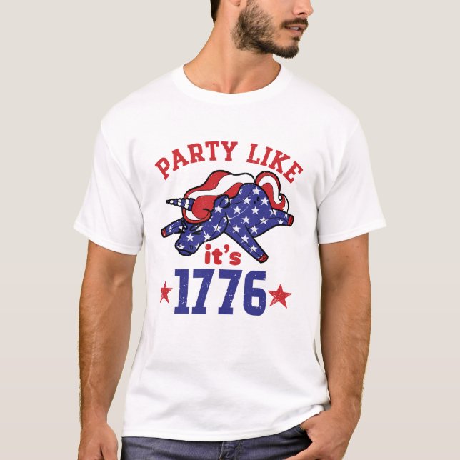 Camiseta Fiesta como si fuera 1776 Gracioso 4 de julio (Anverso)