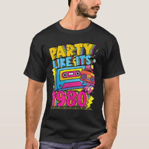 Camiseta Fiesta como si fuera 1980 80s 90s Retro Vintage bl