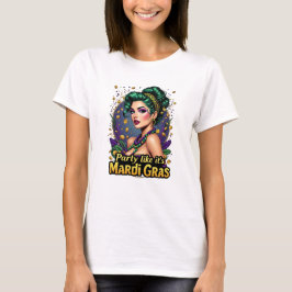 Camiseta Fiesta Como Si Fuera Mardi Gras