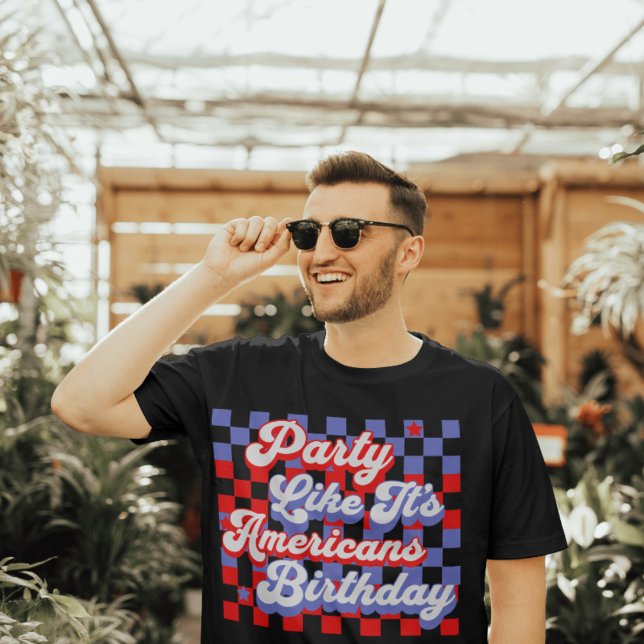 Camiseta Fiesta como si fueran norteamericanos cumpleaños 4 (Subido por el creador)