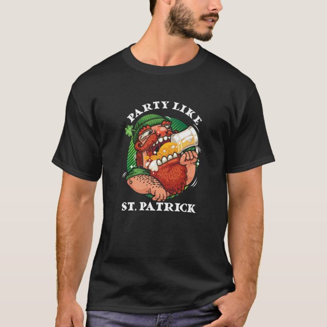 Camiseta Fiesta Como St. Patrick Funny Beer Irlandés (Anverso)
