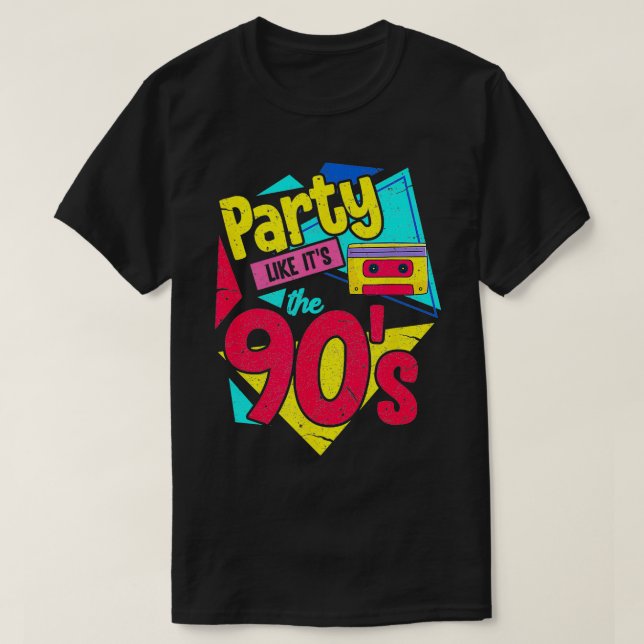 Camiseta Fiesta como su disco de los años 90 de los 90 (Diseño del anverso)