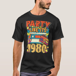 Camiseta Fiesta como su vintage de vestimenta retro de 1980