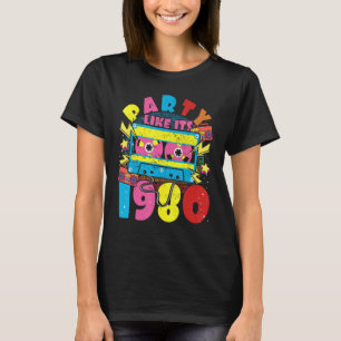 Camiseta Fiesta como su vintage de vestimenta retro de 1980